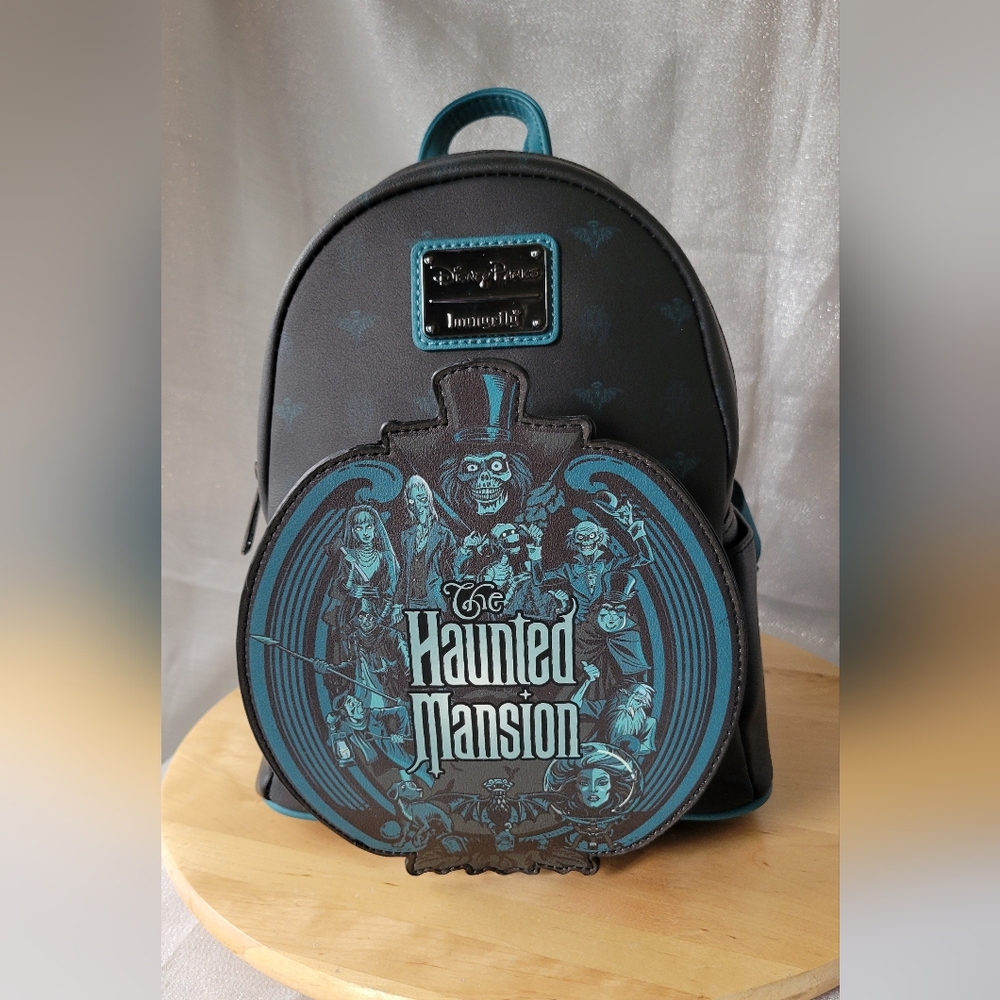 NWT Disney Parks Loungefly -  Haunted Mansion Logo Glow in the Dark  Backpack